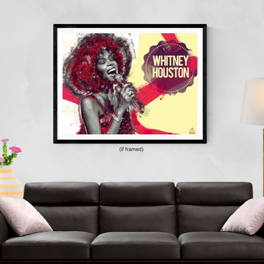 Whitney Houston Poster Music Art Print (24x18)